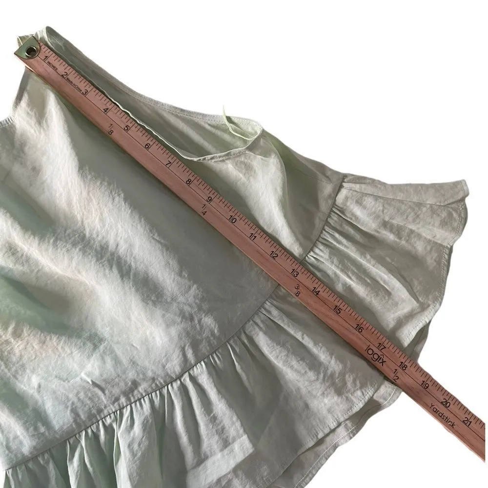 Zara Peplum‎ Crop Top Women Size M Green Sleeveless V Neck Feminine BOHO NEW - Image 11