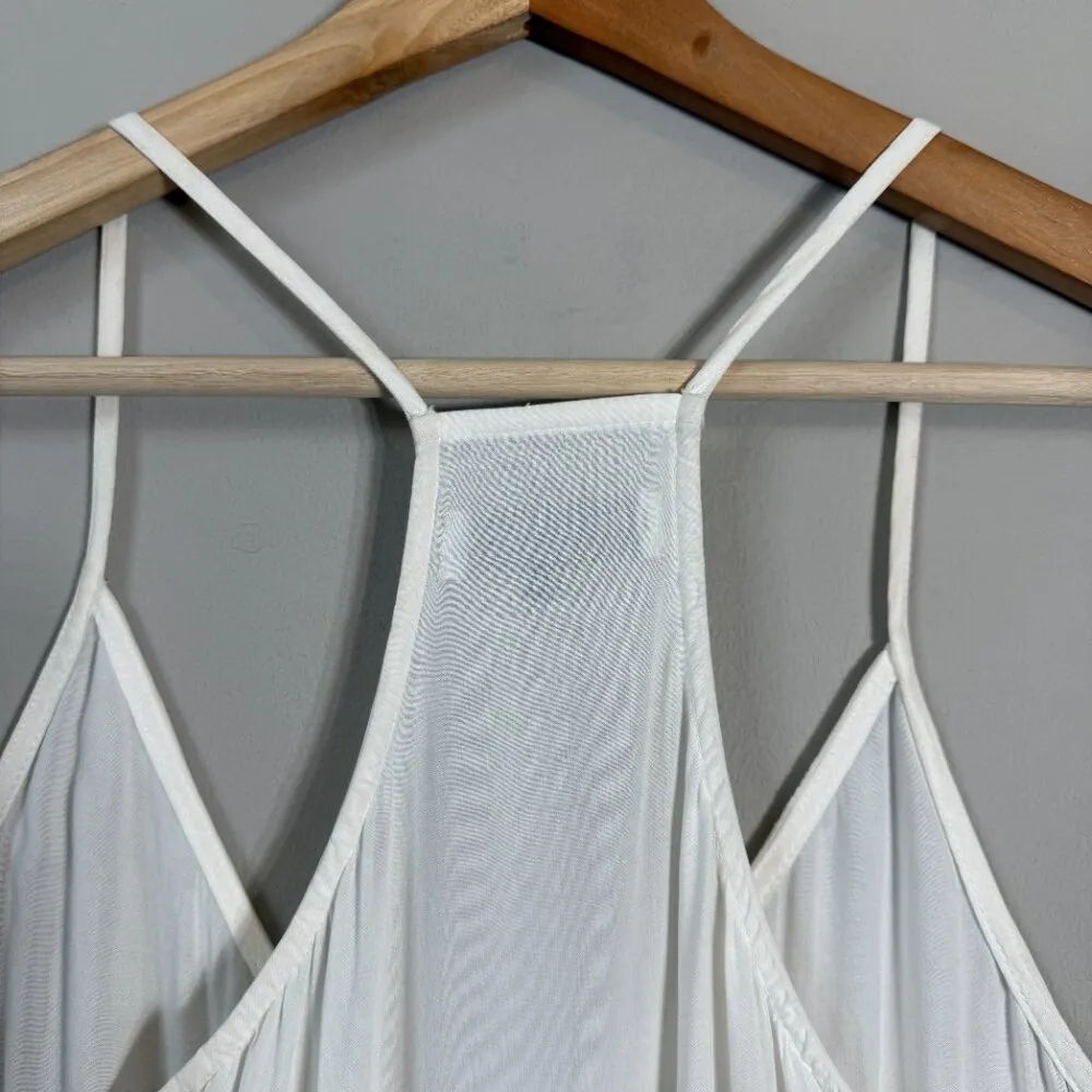 Michael Stars Tie Dye Babydoll Maxi Dress Womens Small Chalk Confetti White Cami - Image 13