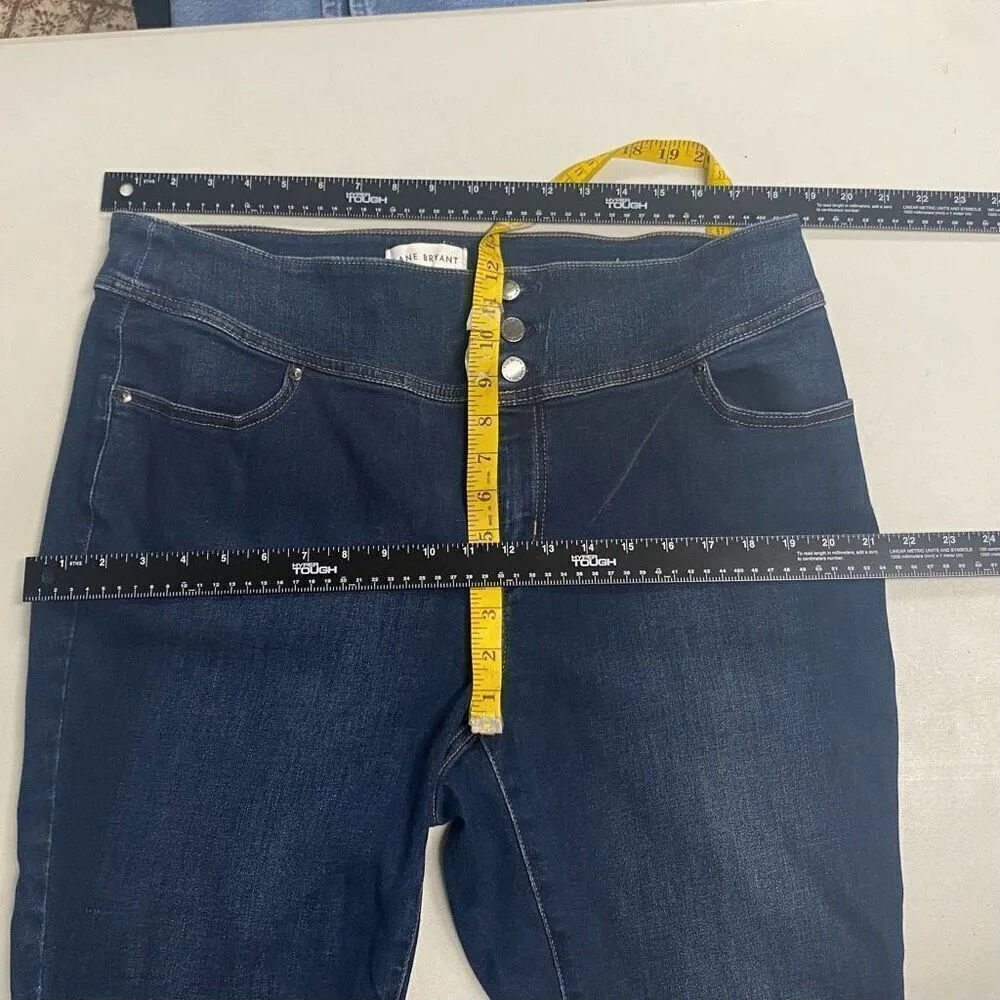 LANE BRYANT Women’s Dark Wash Blue High Rise Jeggings Size 20 Inseam 27.5 - Image 9