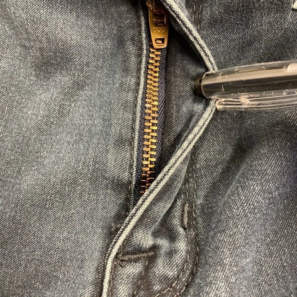 MOSSIMO, Denim Legging, Blue, Size 14, zipper and button closure, belt Loops Blue - Image 5