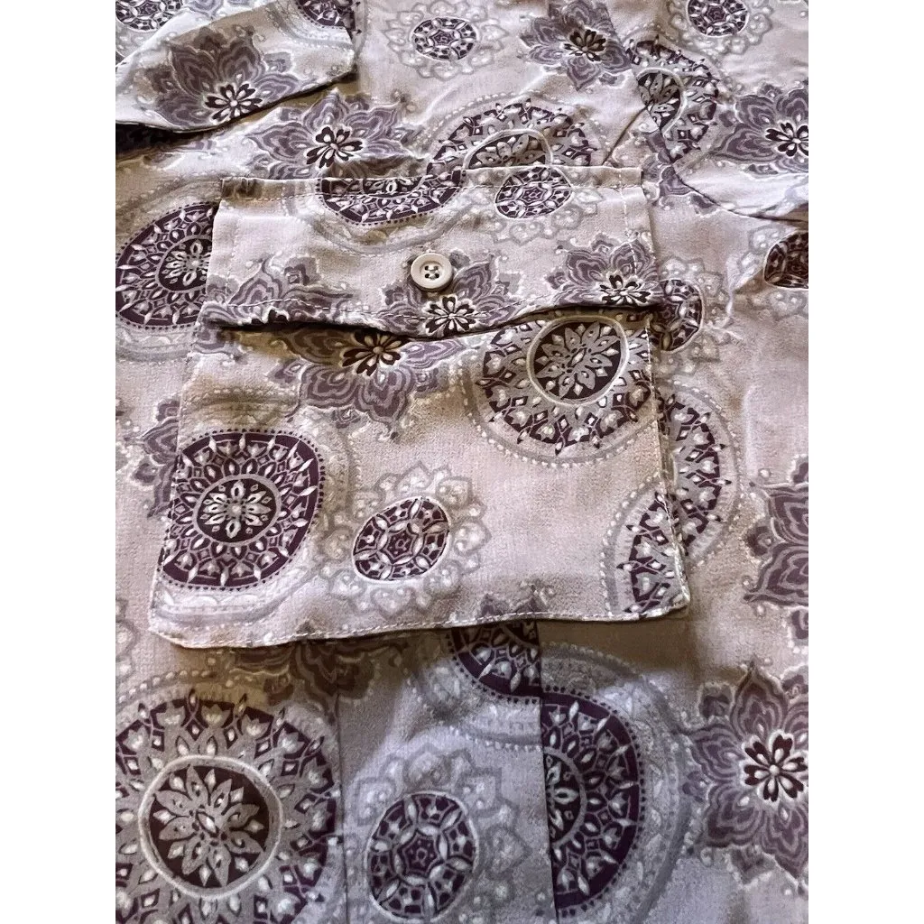 Compagnie Internationale‎ Express Small Sheer Full Top Geometric Button Down - Image 9