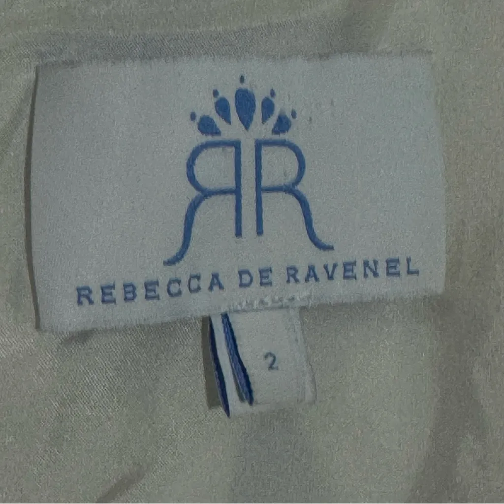 Rebecca De Ravenel 100% Silk‎ Mini Dress White/Pink Floral Size 2 White - Image 10