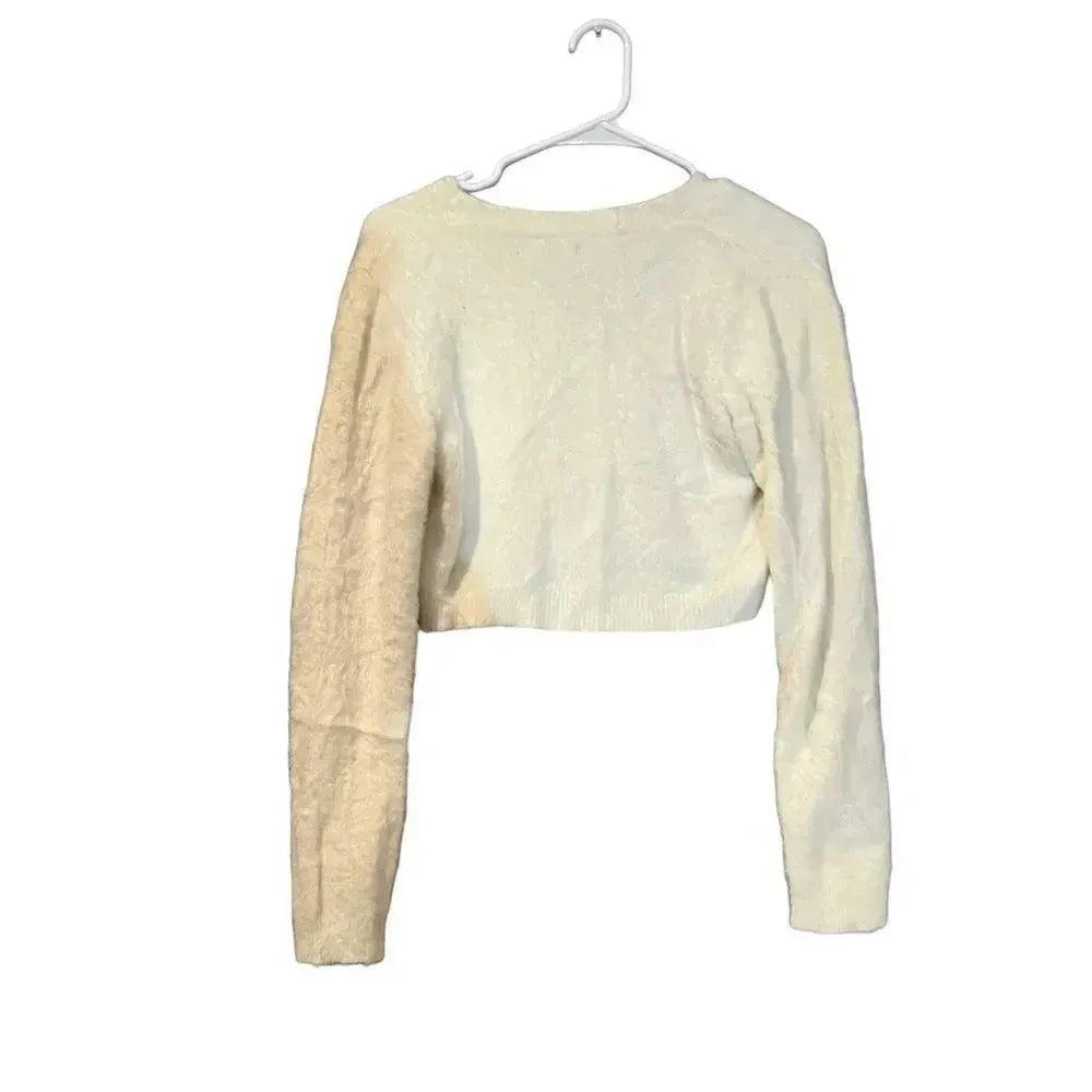 SHEIN‎ Button Down Crop Cardigan Size Medium - Image 5