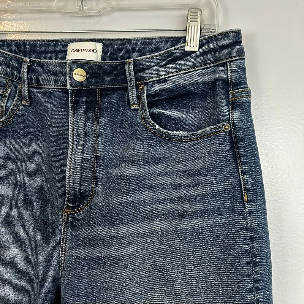 DRIFTWOOD Stella Classic Blue Straight High Waisted Leg Jeans Size 29 - Image 4