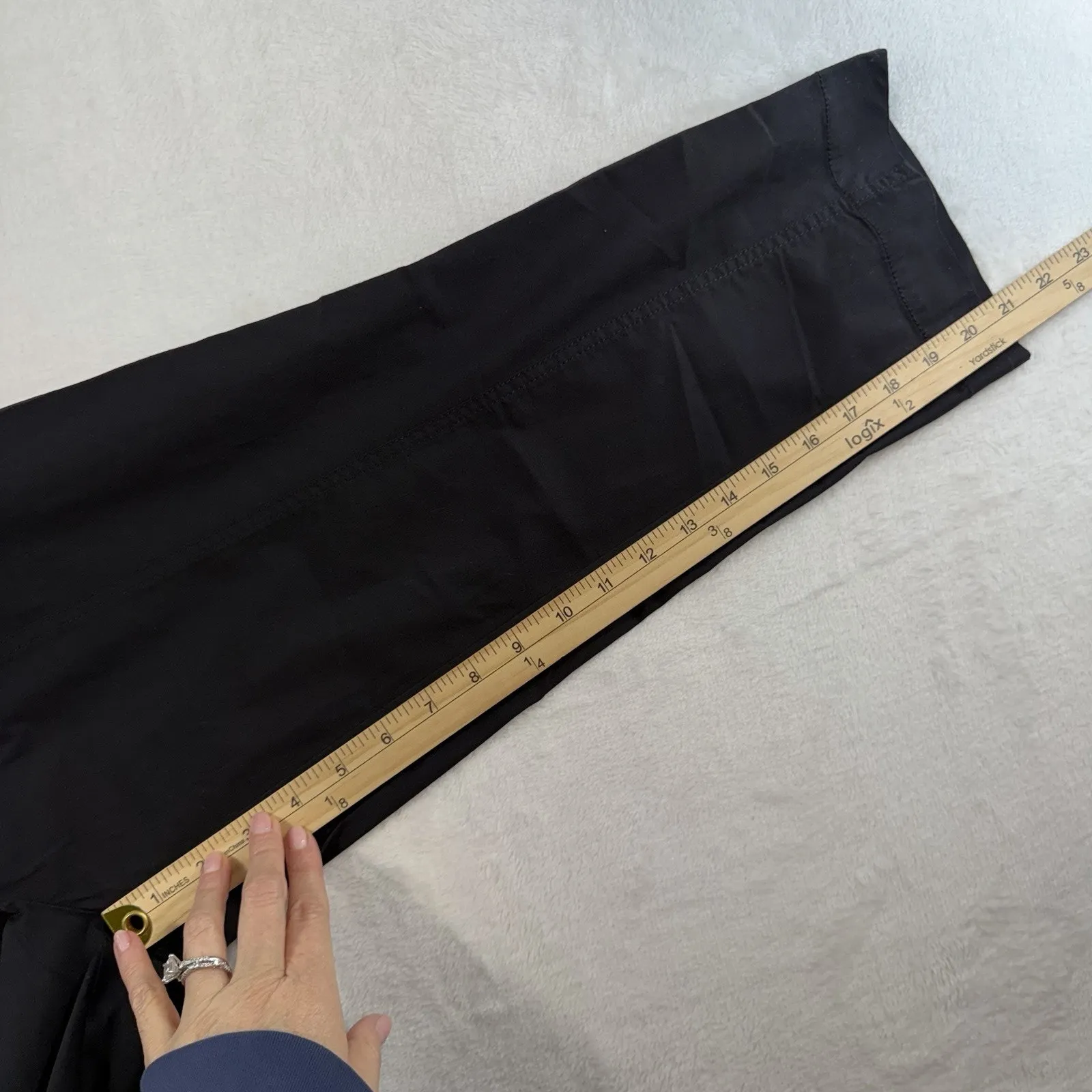 Chico's 0 US S 4 Pants Fitigues Casual Capri Crop Cropped Basic Black Stretch - Image 12