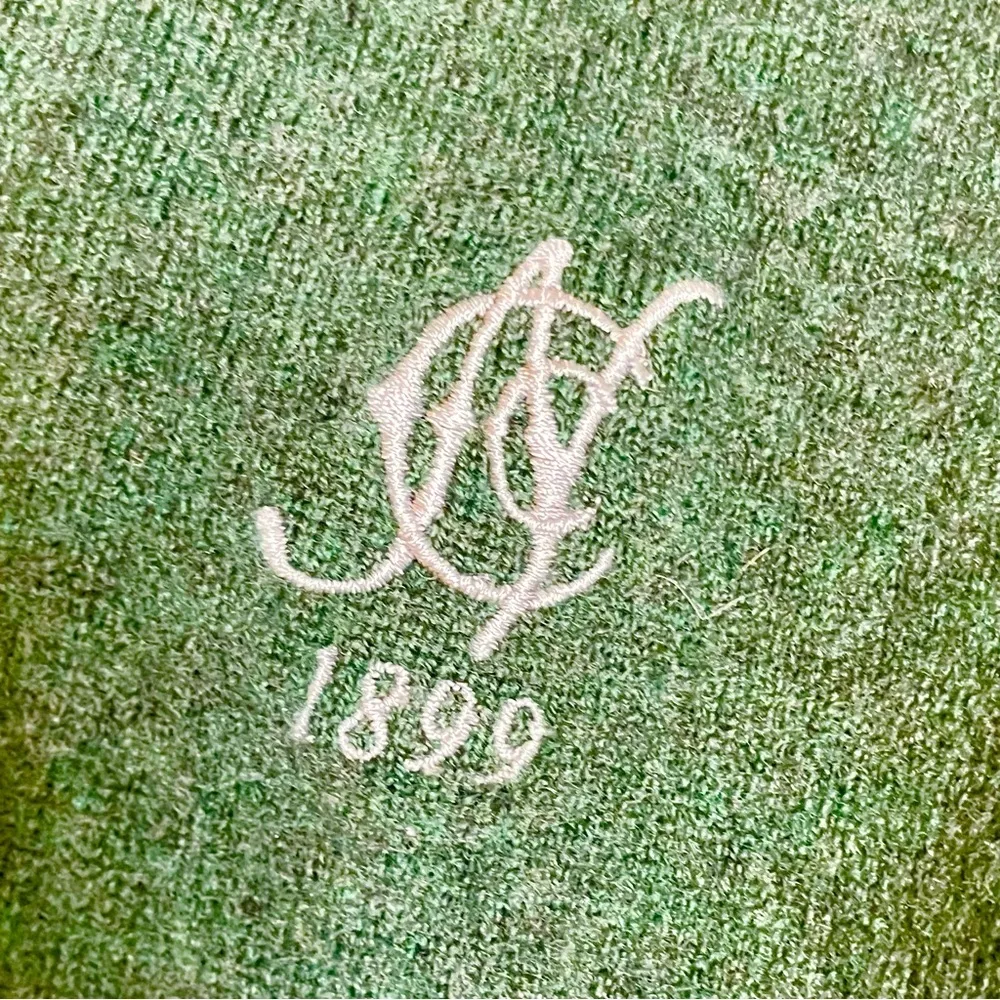 Turtleson Forest Green Merino Wool Quarter Zip Sweater Size M - Image 5