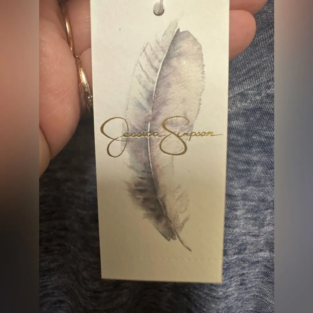 Jessica Simpson Amory burnout short sleeve cut out top - Image 9