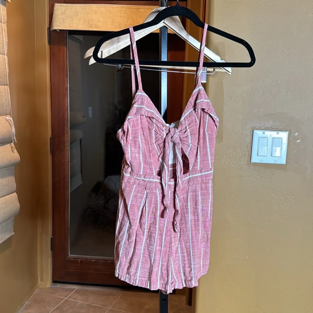 Ten Sixty Sherman Pink White Stripe Romper Size Small - Image 5