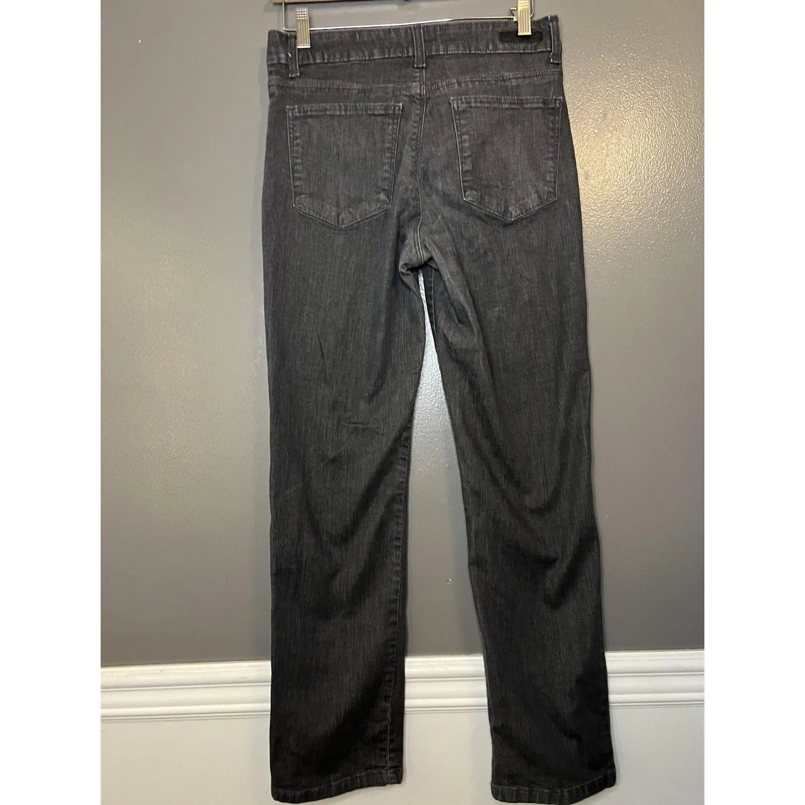 Lee Jeans Womens 8 Short Gray Classic Fit Mid Rise Straight Leg Stretch Denim - Image 6