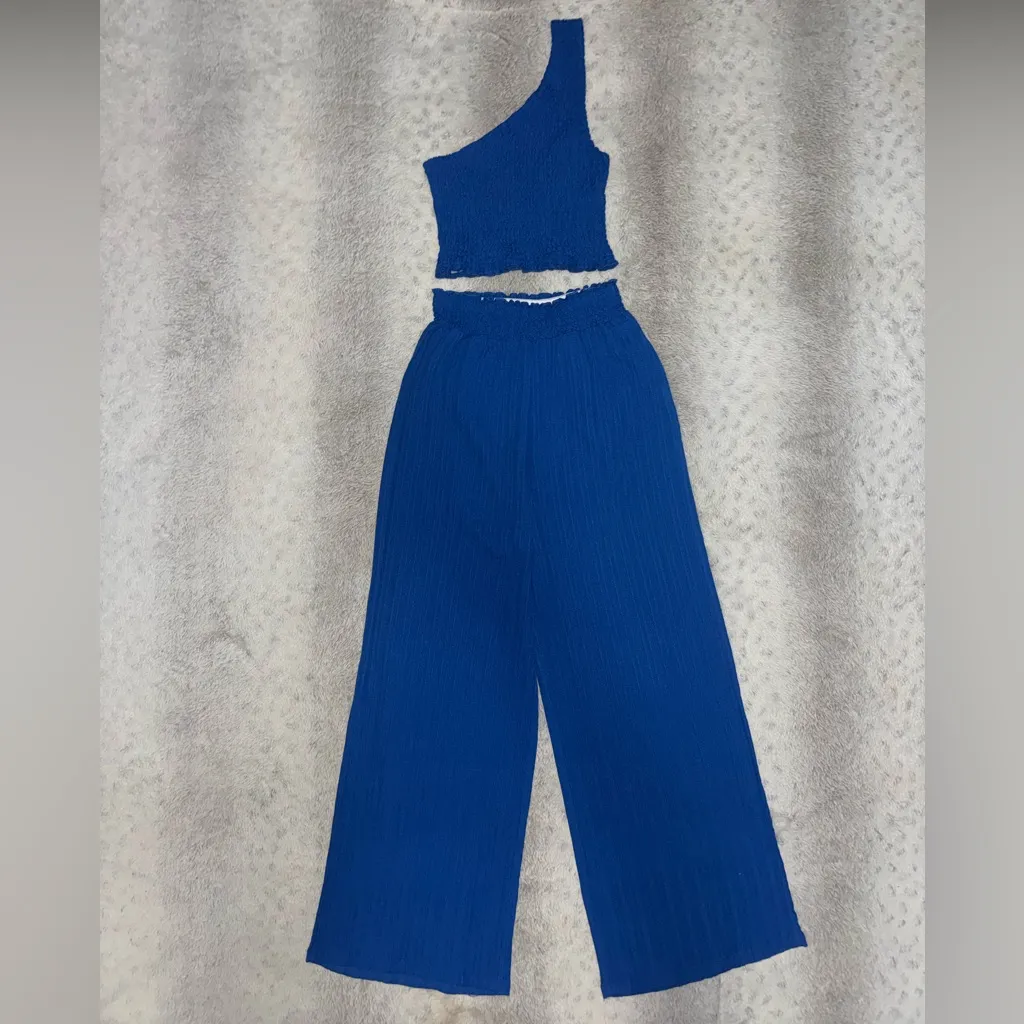 SHEIN Royal Blue Striped Set - Image 3