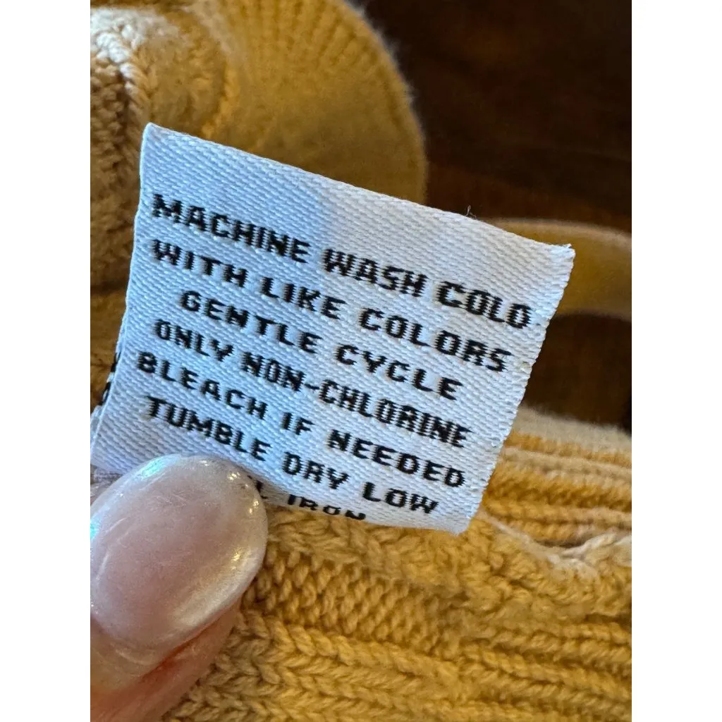 Revolve 525 Tank Top Women XS‎ Beige Tan Oat Cable Knit Tiny Tank Cropped Sexy - Image 10