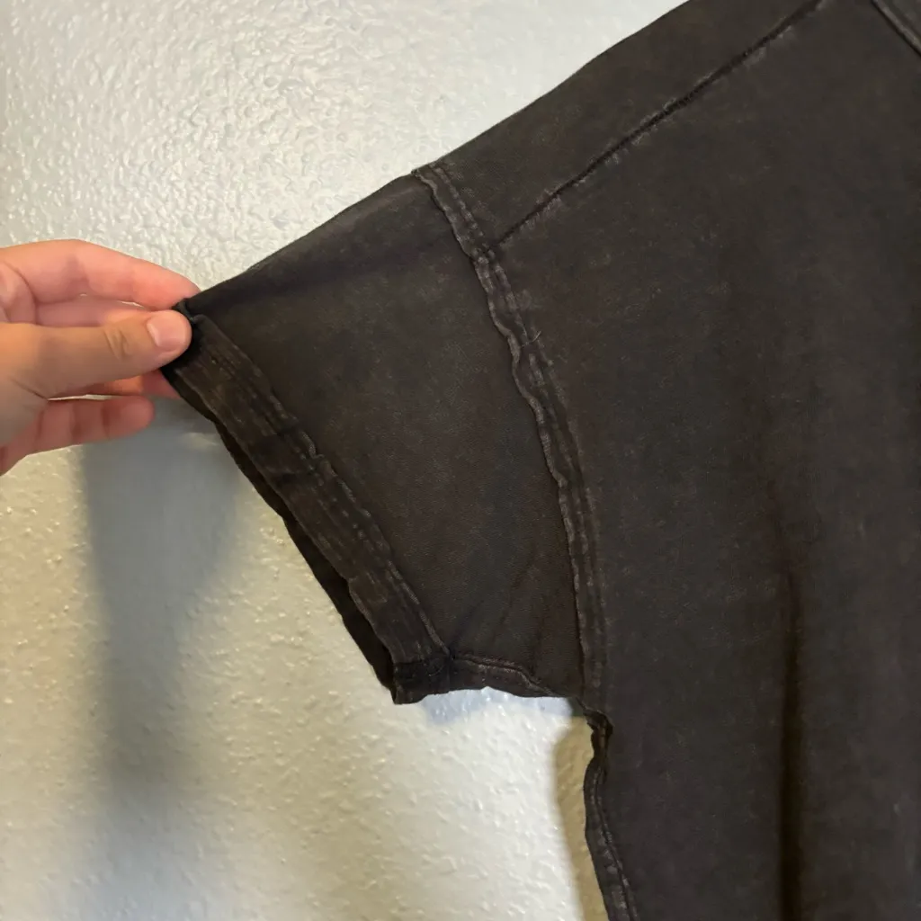 Anthropologie Pilcro Perfect Oversized T-Shirt Carbon Grey Black Size‎ XS Boho - Image 8