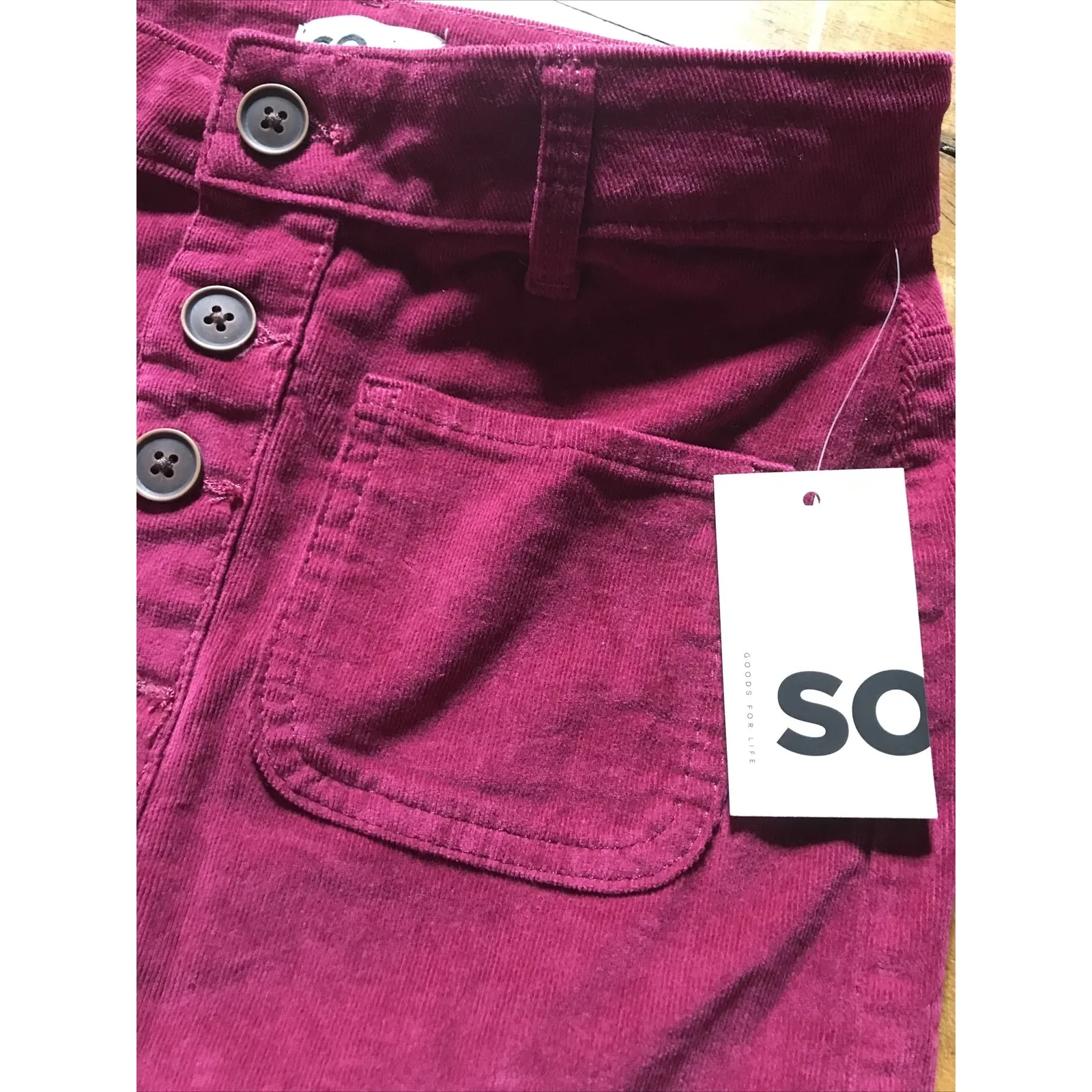 SO  goods for life Skirt Size 7 Wine - Image 2