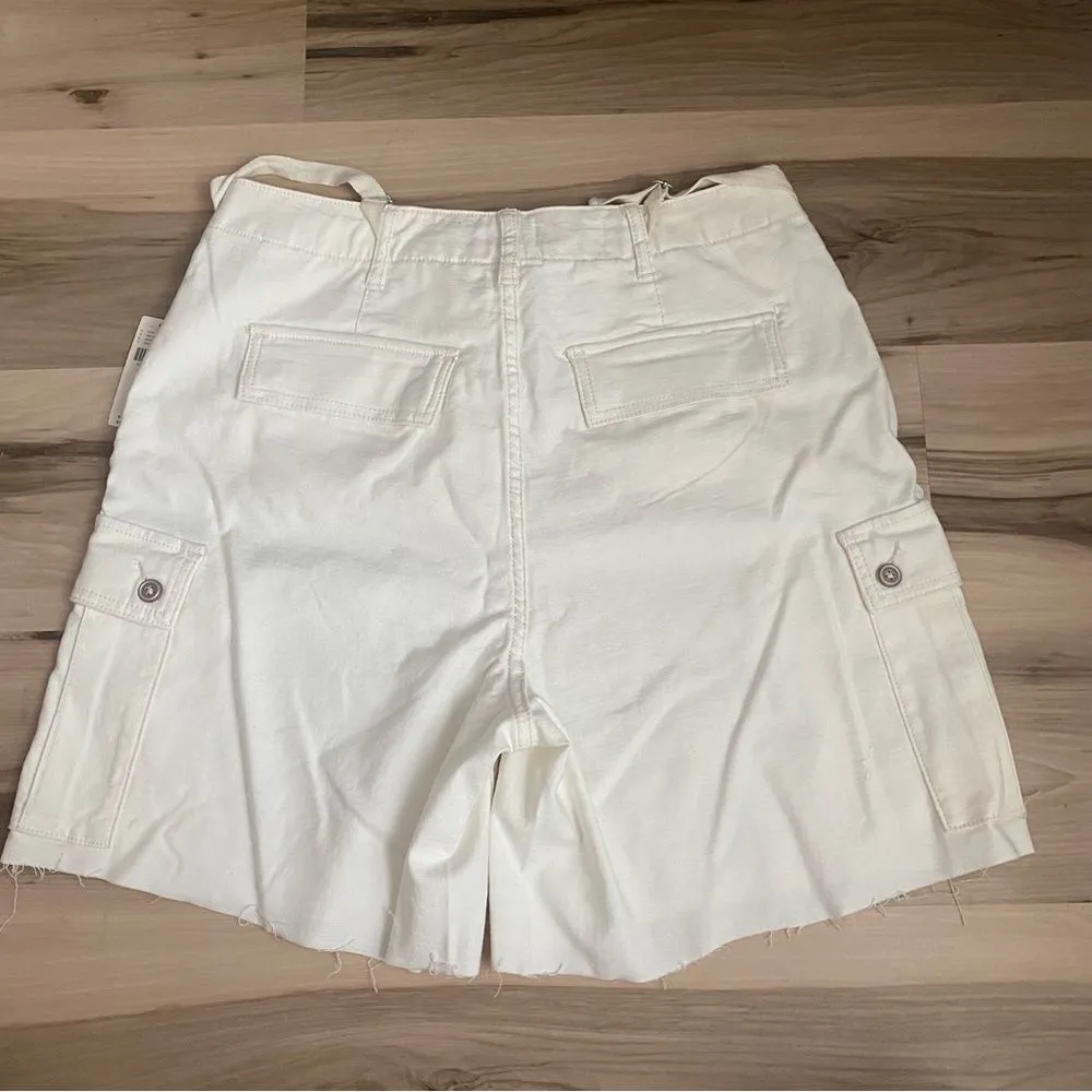 Pilcro Bermuda Off White Cargo Shorts - Image 4