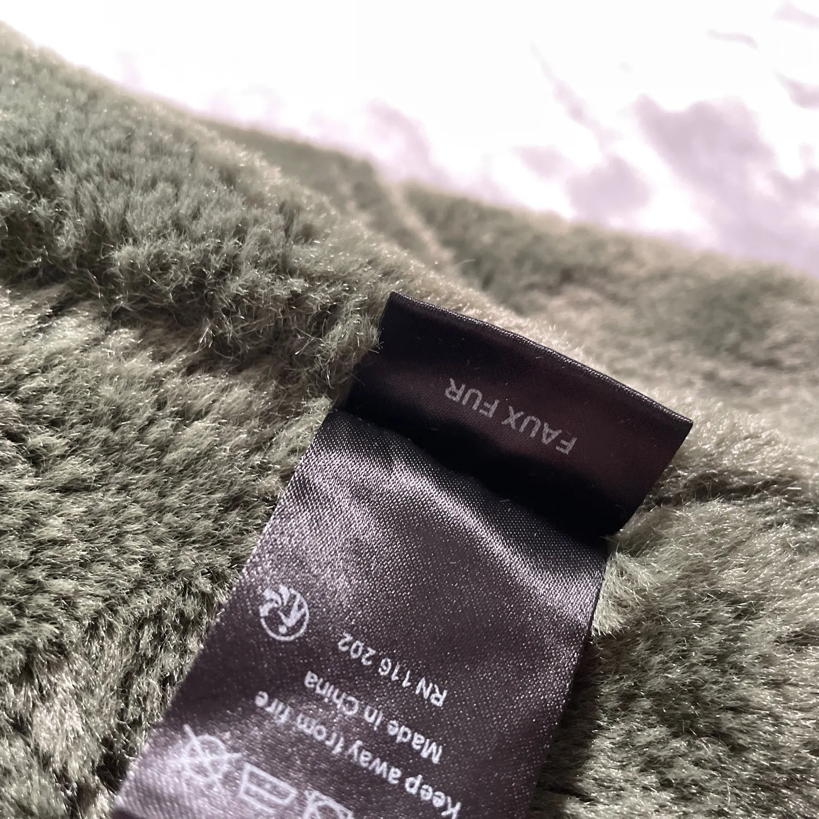 Zadig Voltaire Kris Camou Jacket Small Faux Fur Lined Removable Hood Cozy Warm - Image 5