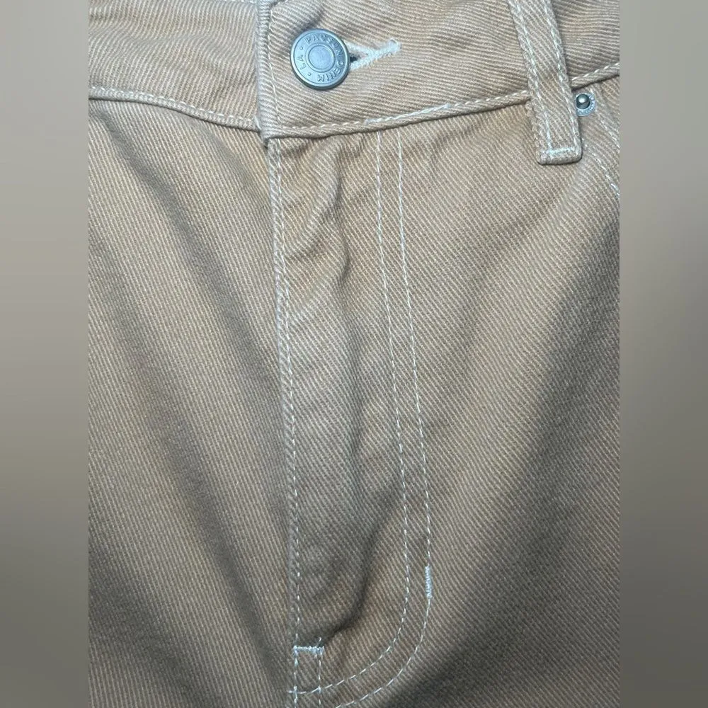 PacSun Women's Eco High Waisted Straight Leg Mom
Jeans in Tan Size 26 - Image 7