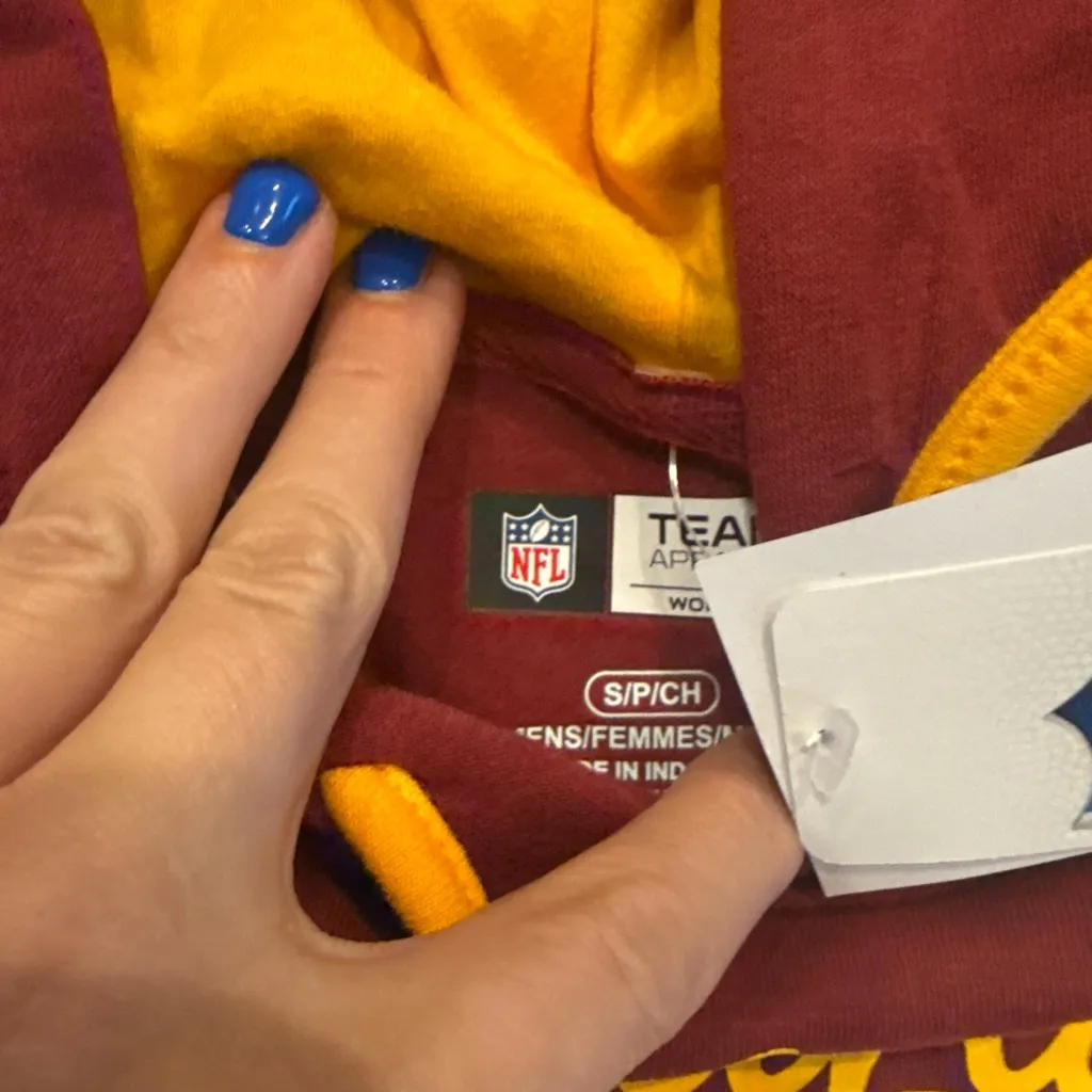 NFL Washington Commanders Maroon and Yellow Hoodie - Image 2