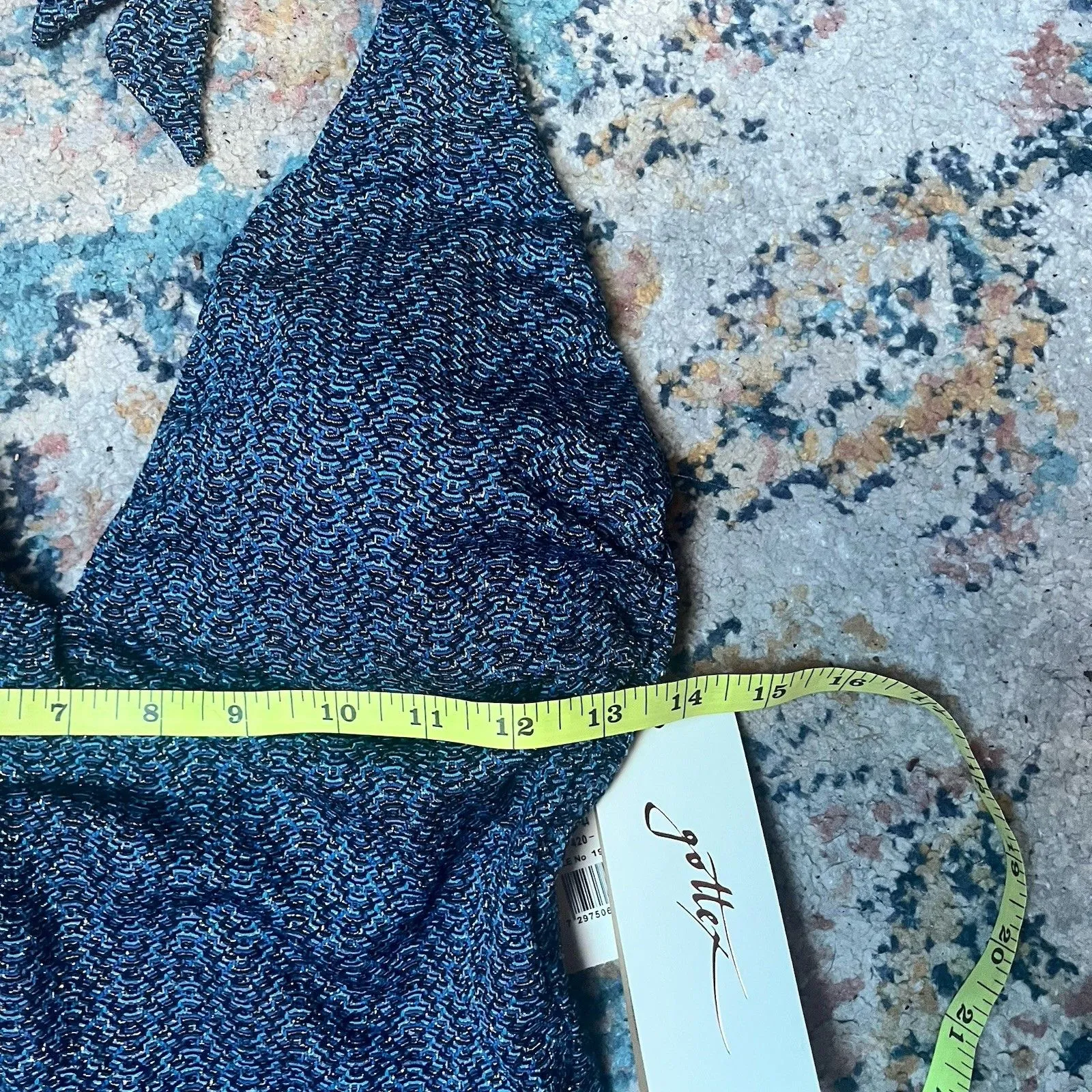 GOTTEX Cruise Tummy Control Lined Sz 12 Blue One-Piece Swimsuit NWT $228. - Image 4