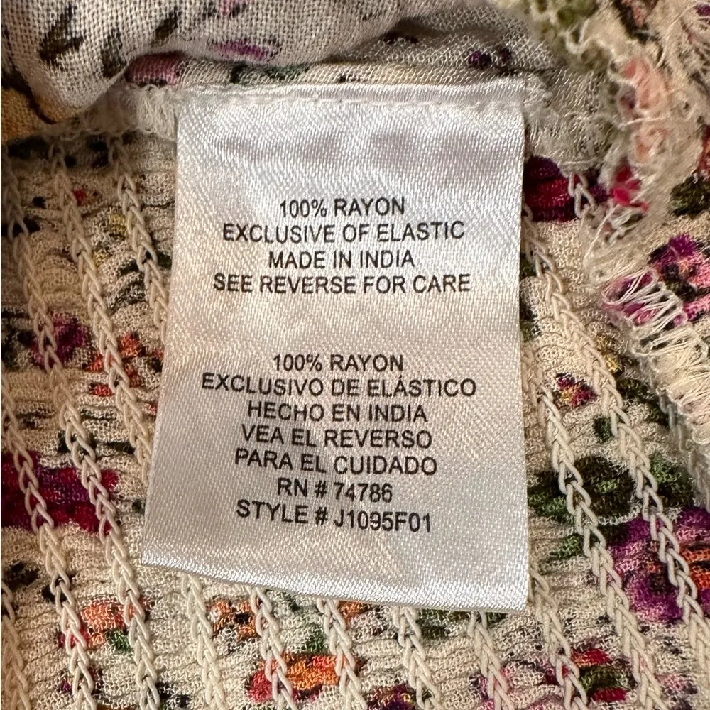 Women’s Patrons of Peace Cropped Babydoll Top Tie Front Detail Floral Size Small - Image 7