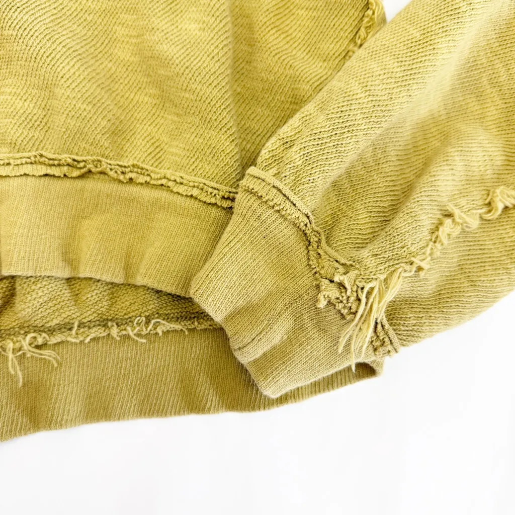 Free People X We The Free Golden Road Cardigan Curly Willow Mustard Olive Crop - Image 11