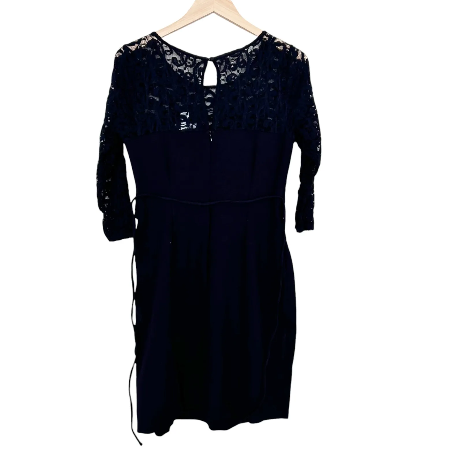 Lot of 2 Motherhood Maternity Dresses Purple Black Lace Sz M - Image 6