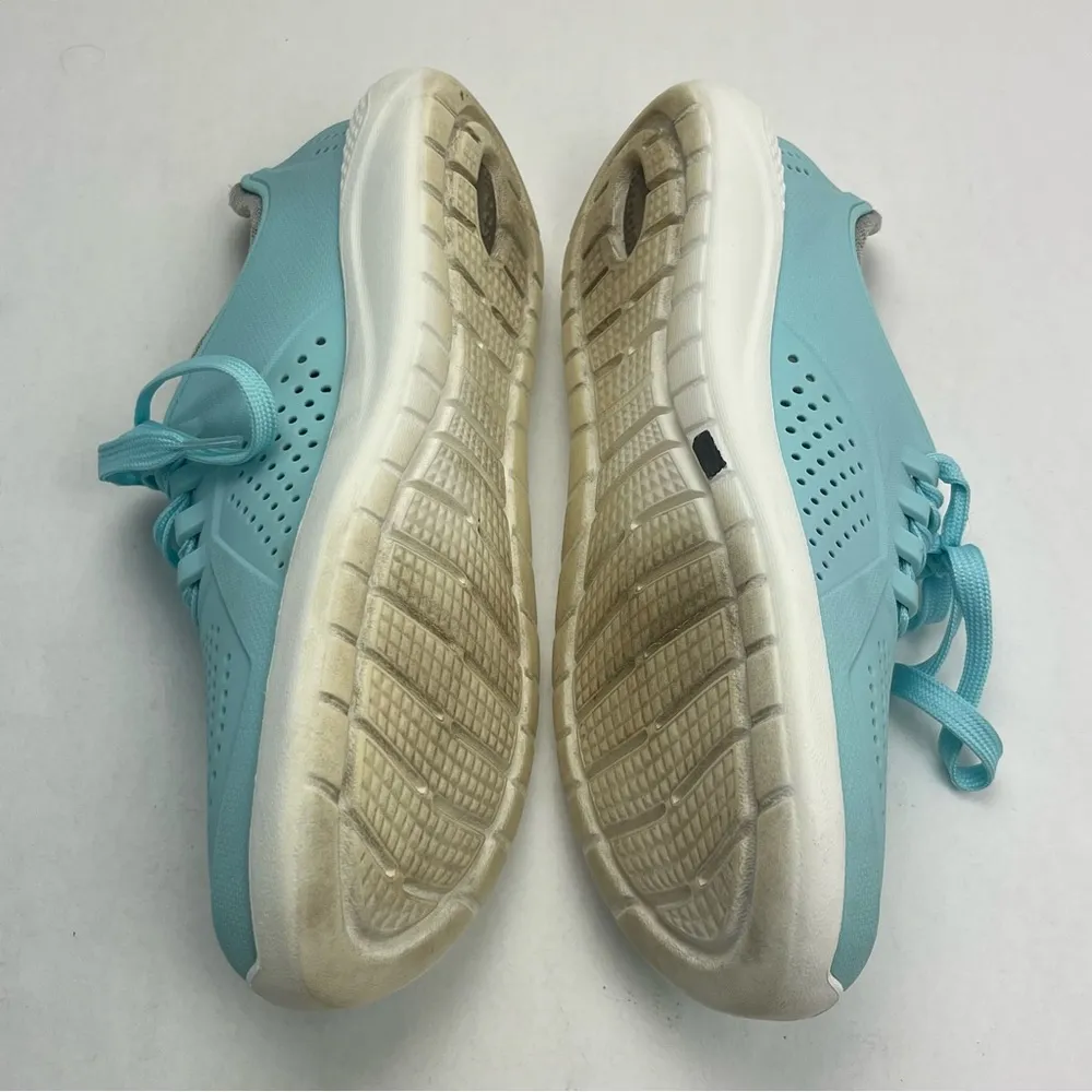 Crocs Literide Pacer Sneaker Womens Size 10 Ice Blue White Lace-up Athletic Shoe - Image 4
