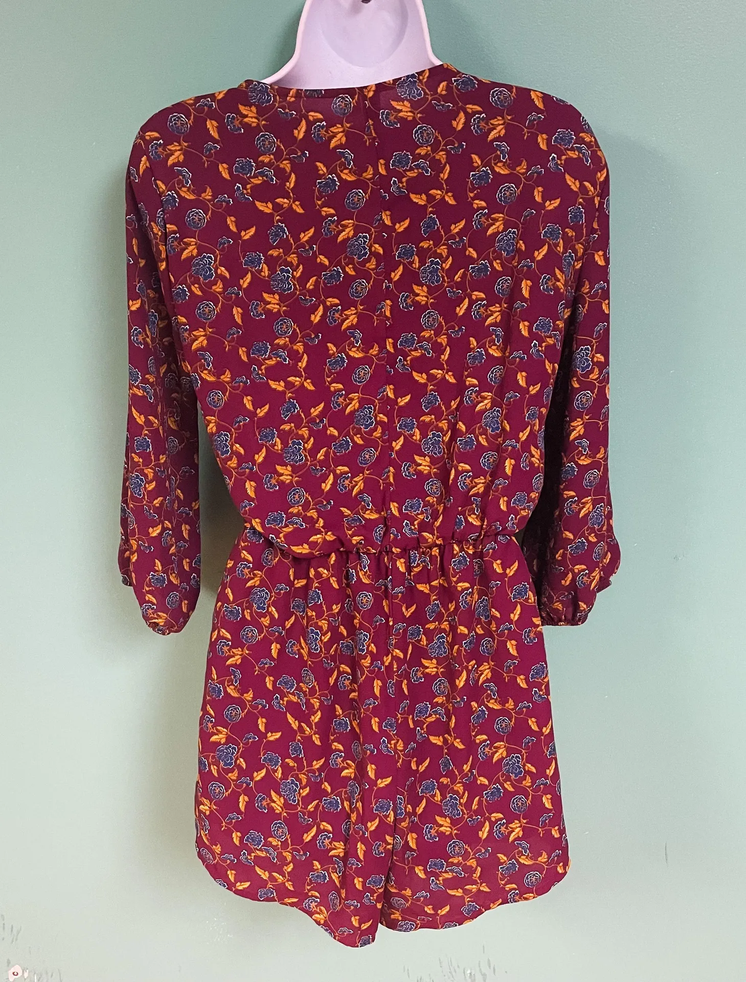 Francescas Alya Long Sleeve Floral Wrap Romper - Image 5