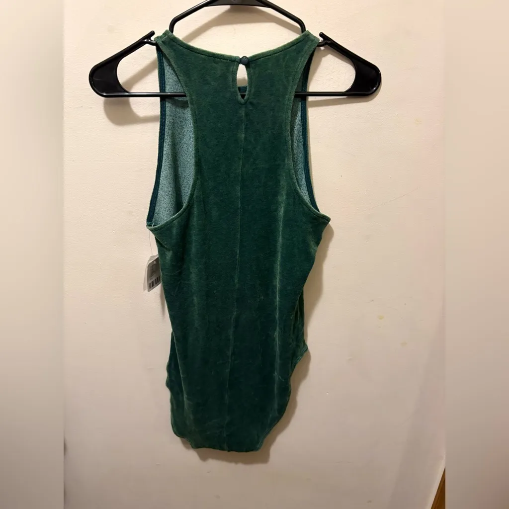 NWT Free People make my baby stay green velour bodysuit size medium full - Image 8