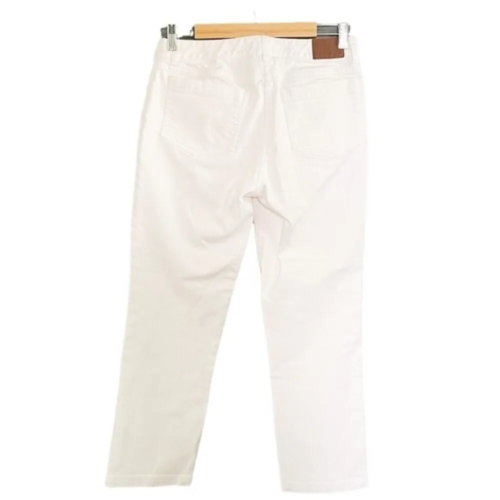 Brooks Brothers 1818 White Straight Leg Jeans Classic Preppy Denim Womens Size 4 - Image 2