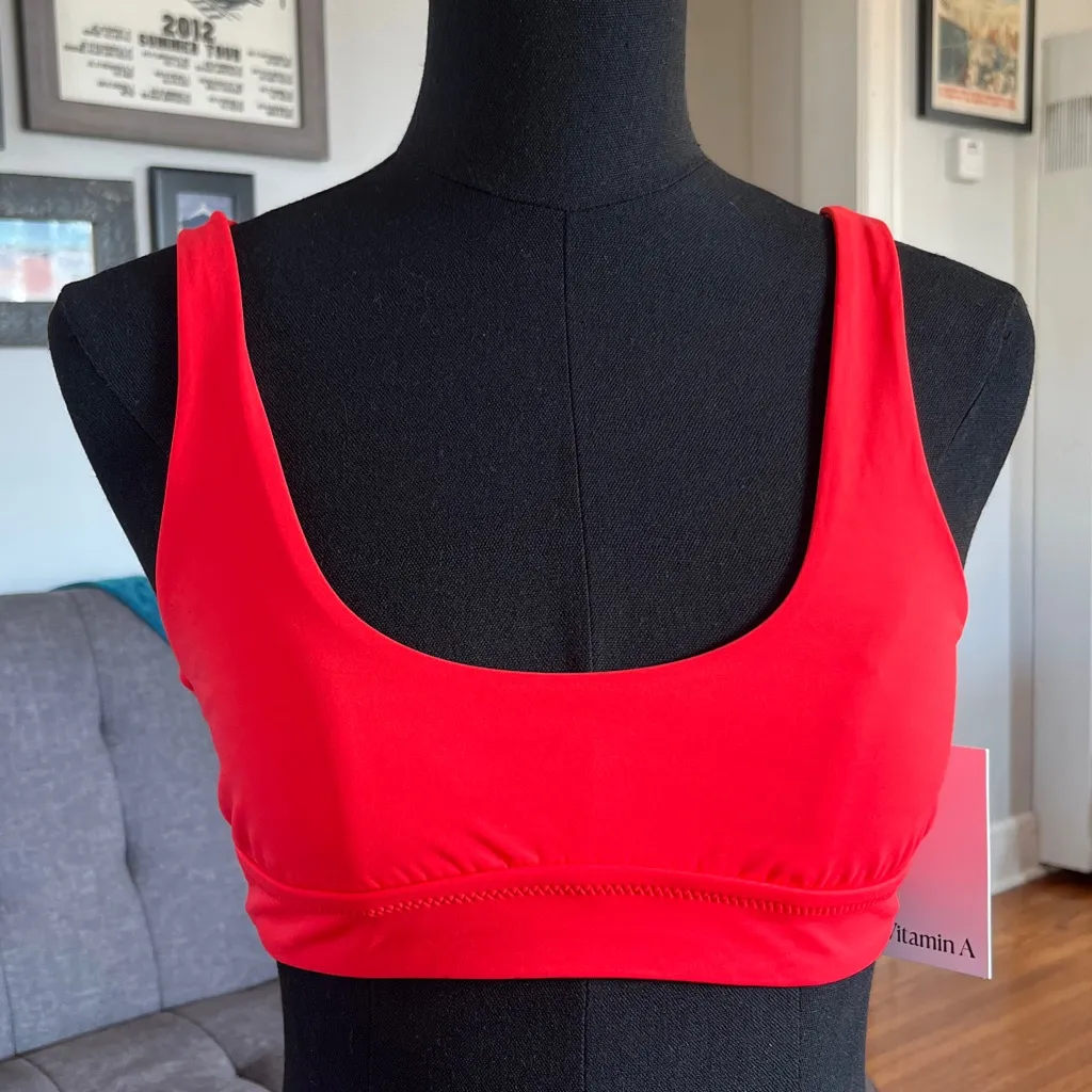 Vitamin A  Red Sienna bikini bralette top NWT Size 6/S - Image 2