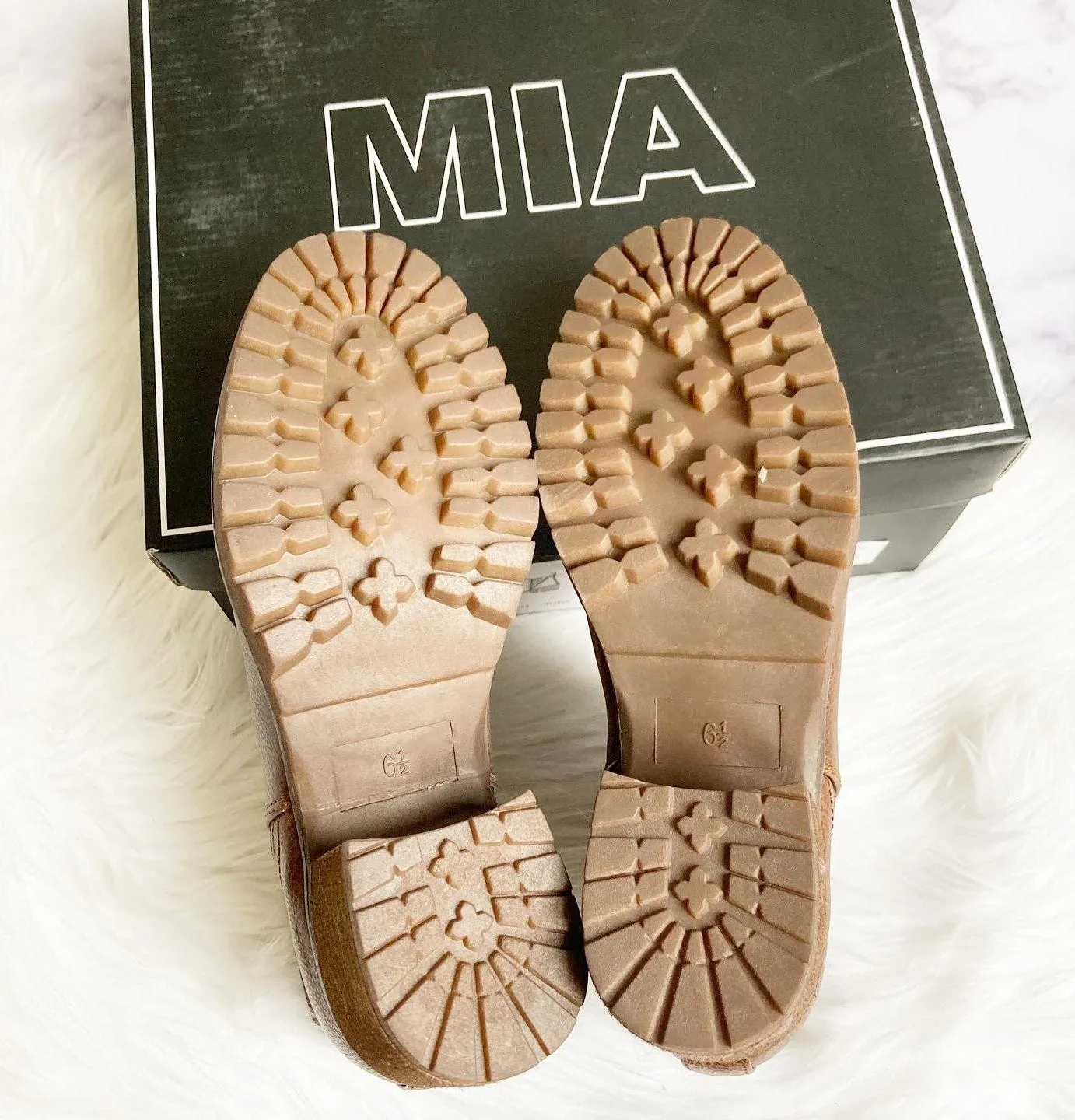 Francesca's Cognac Platform Boots - Image 5