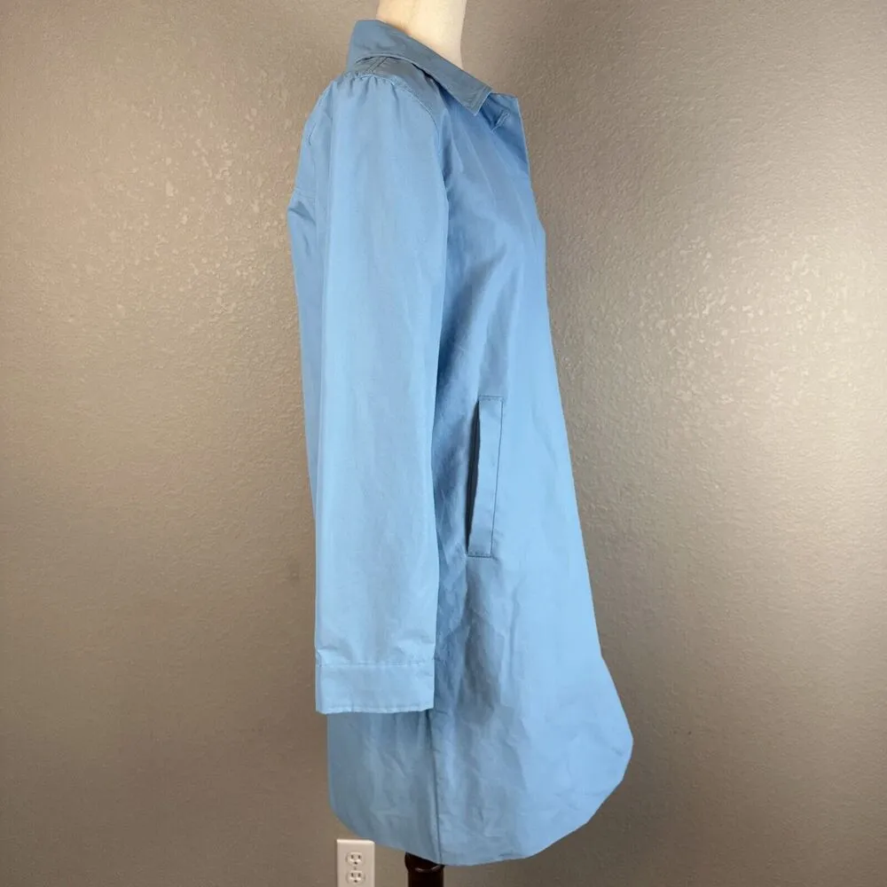 Herschel Supply Co. Womens Mac Coat Size M Rain Trench Alaskan Blue - Image 6