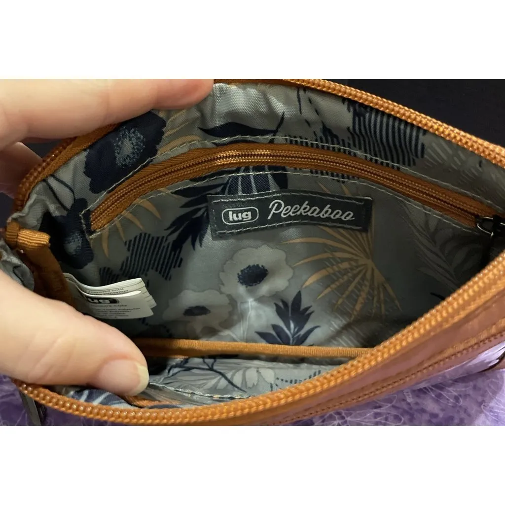 LUG Peekaboo Pouch Wristlet Wallet‎ RFID Burnt Orange Copper Travel Vacation - Image 3