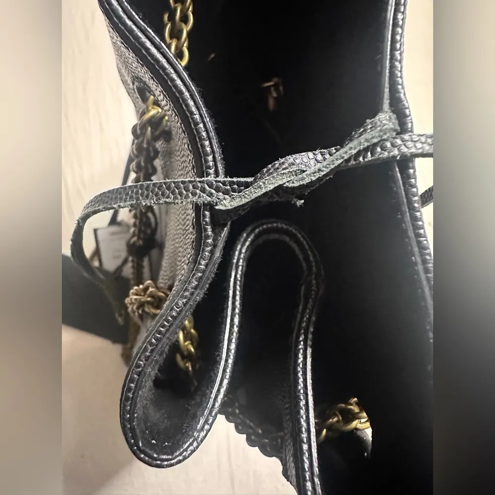 NWT  Jerome Dreyfuss Gary Fringe Bucket Bag black leather purse - Image 9