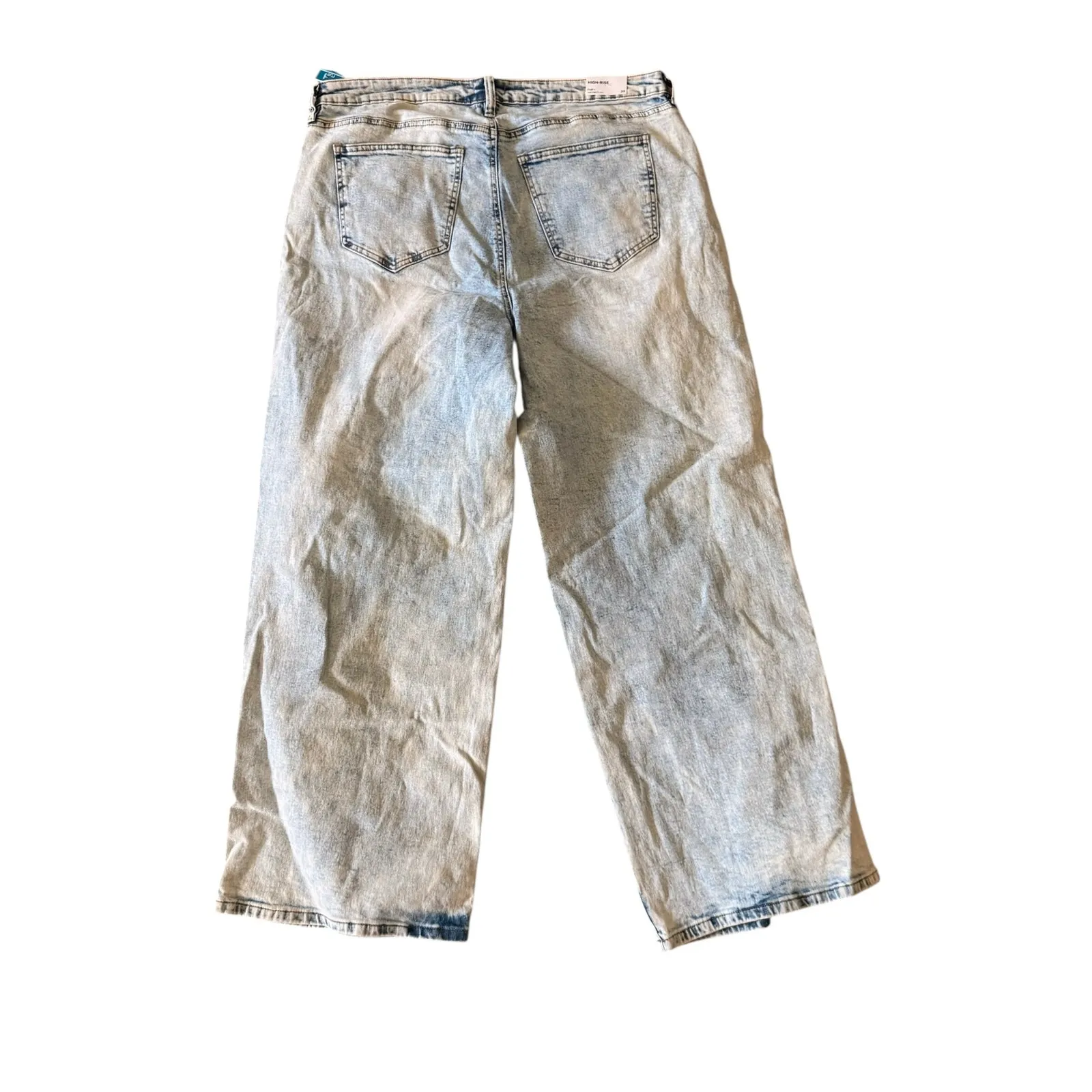 Rue+ Curvy High-Rise Skate Jean 90s fit acid wash 5-pocket wide leg Size 20 NWTs - Image 3