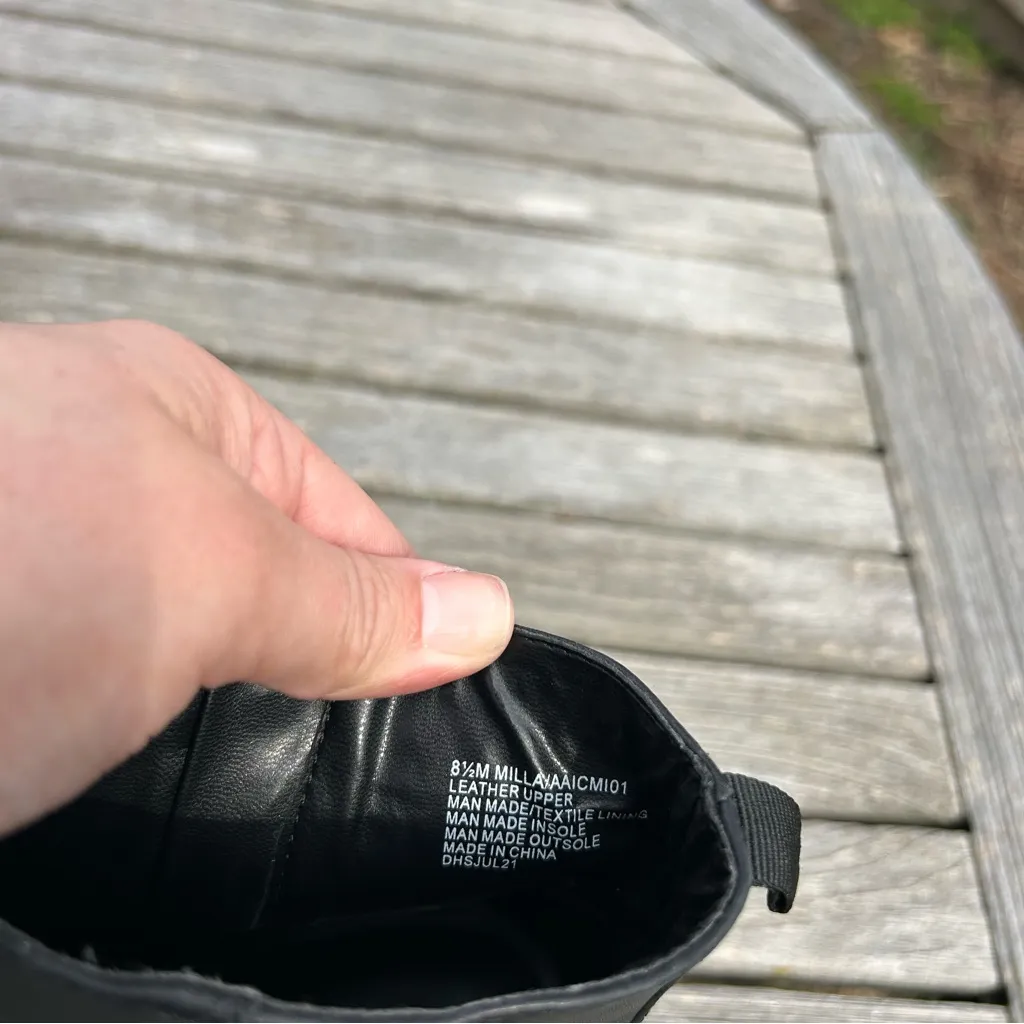 ASH Mastro black leather Chelsea platform boots size‎ 8.5 - Image 7