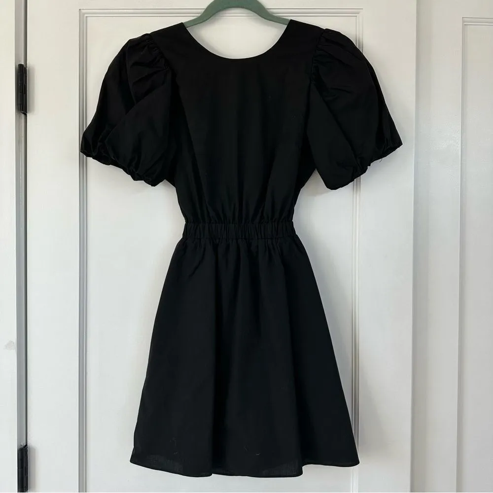 English Factory Little Black‎ Cut-Out Poplin Mini Dress Pockets Size - Image 6