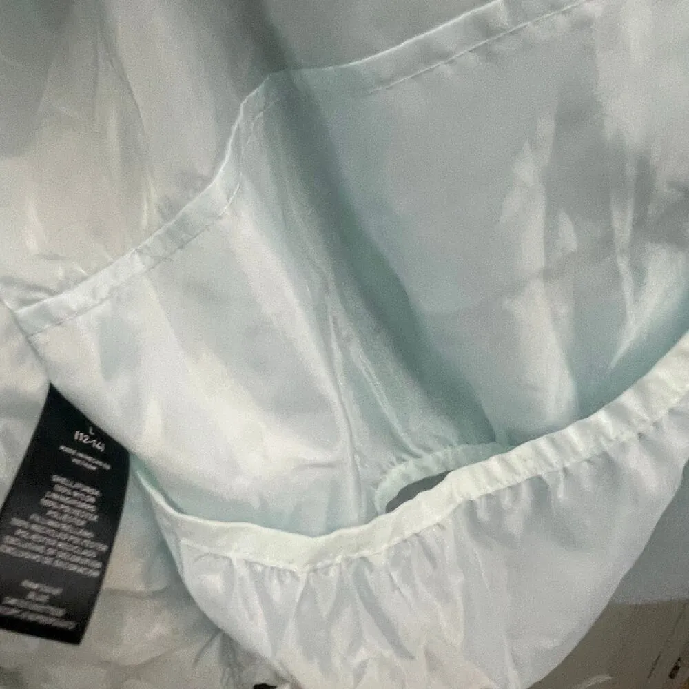 Swiss Tech Ice Blue Size Large 12 14 Long Puffer Jacket Coat Full Zip Hooded - Image 8