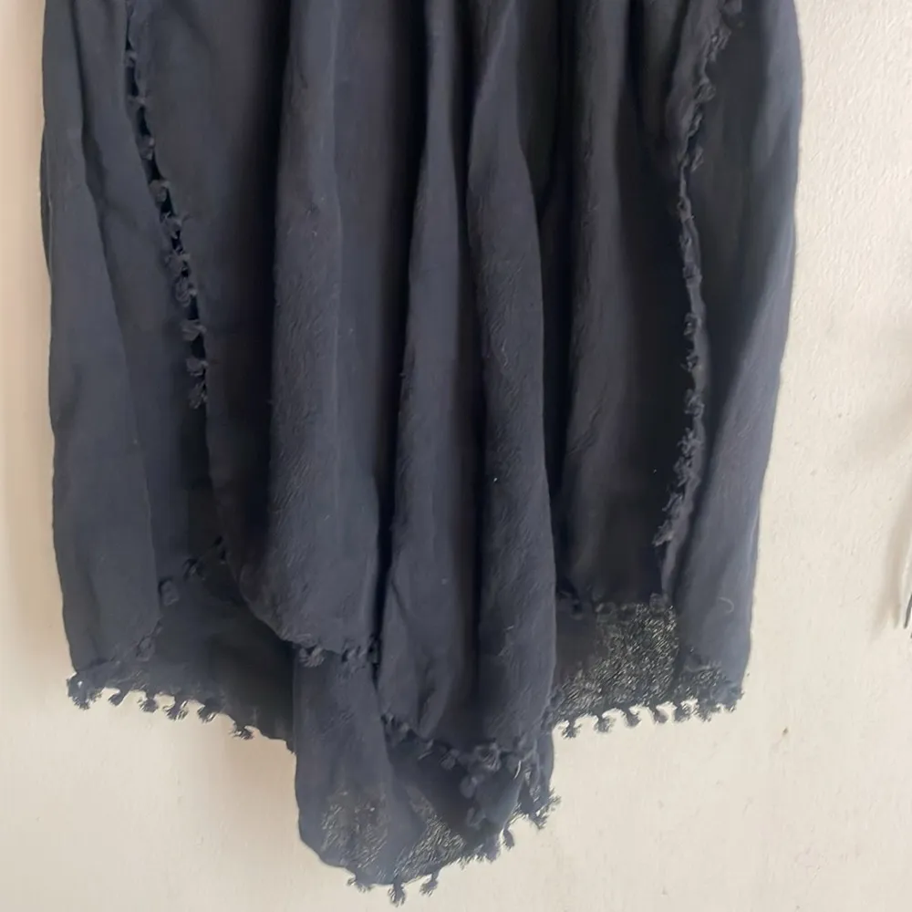 Caravana Izamal Fringed Cotton Gauze Playsuit Black Size undefined - Image 7