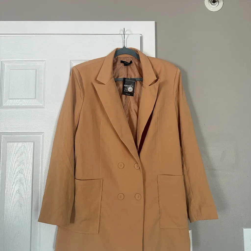 Forever 21 Nude Brown Blazer Neutral Office NWT - Image 6