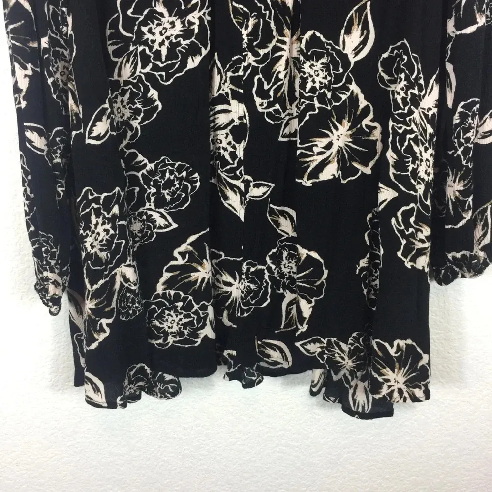 Free People Swing Out Of It Floral Black White Tunic Mini Dress Small - Image 8