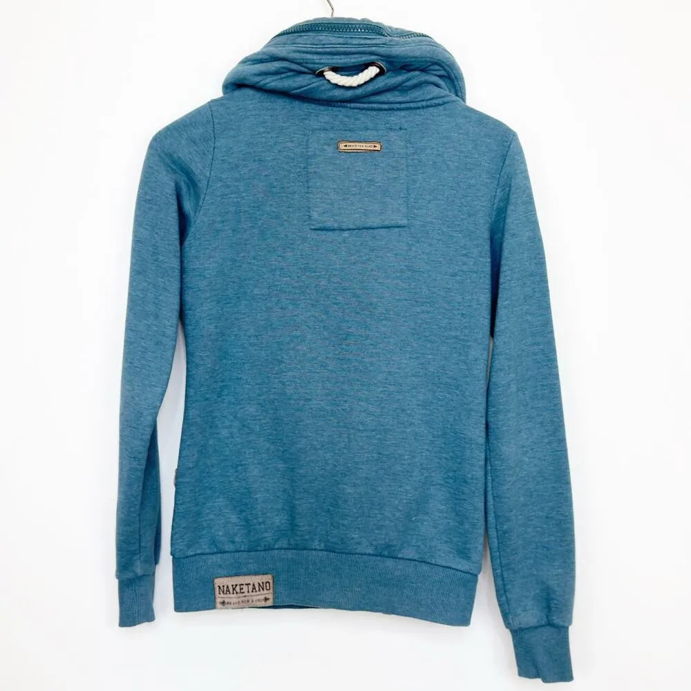 Naketano The Poets Choice Women's Blue Full Zip Sweatshirt Jacket S - Image 4