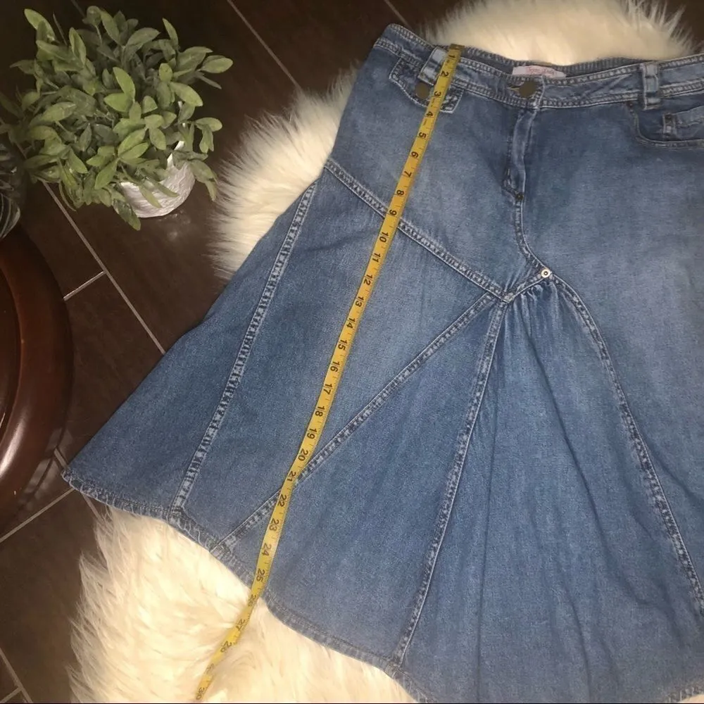 Texas Lady Boutique denim reworked skirt Blue Size M - Image 6