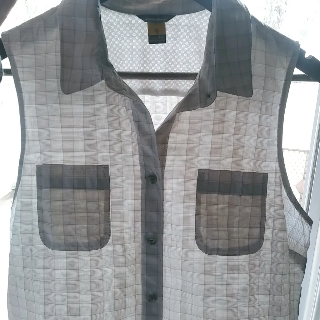 Eddie Bauer M Vented Sleeveless Fishing Shirt Top - Image 9