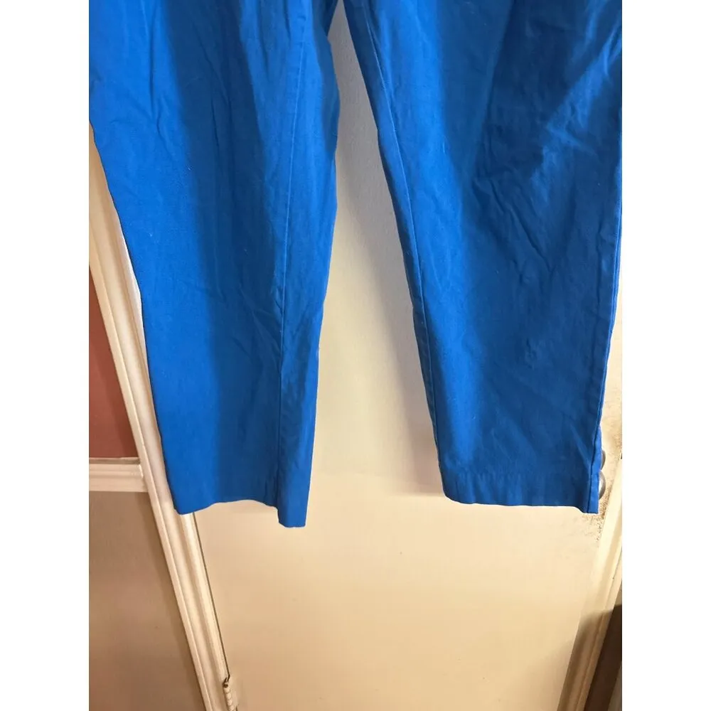 Worthington Womens Blue Ankle Pants Size 12 Cotton & Spandex Blend - Image 3