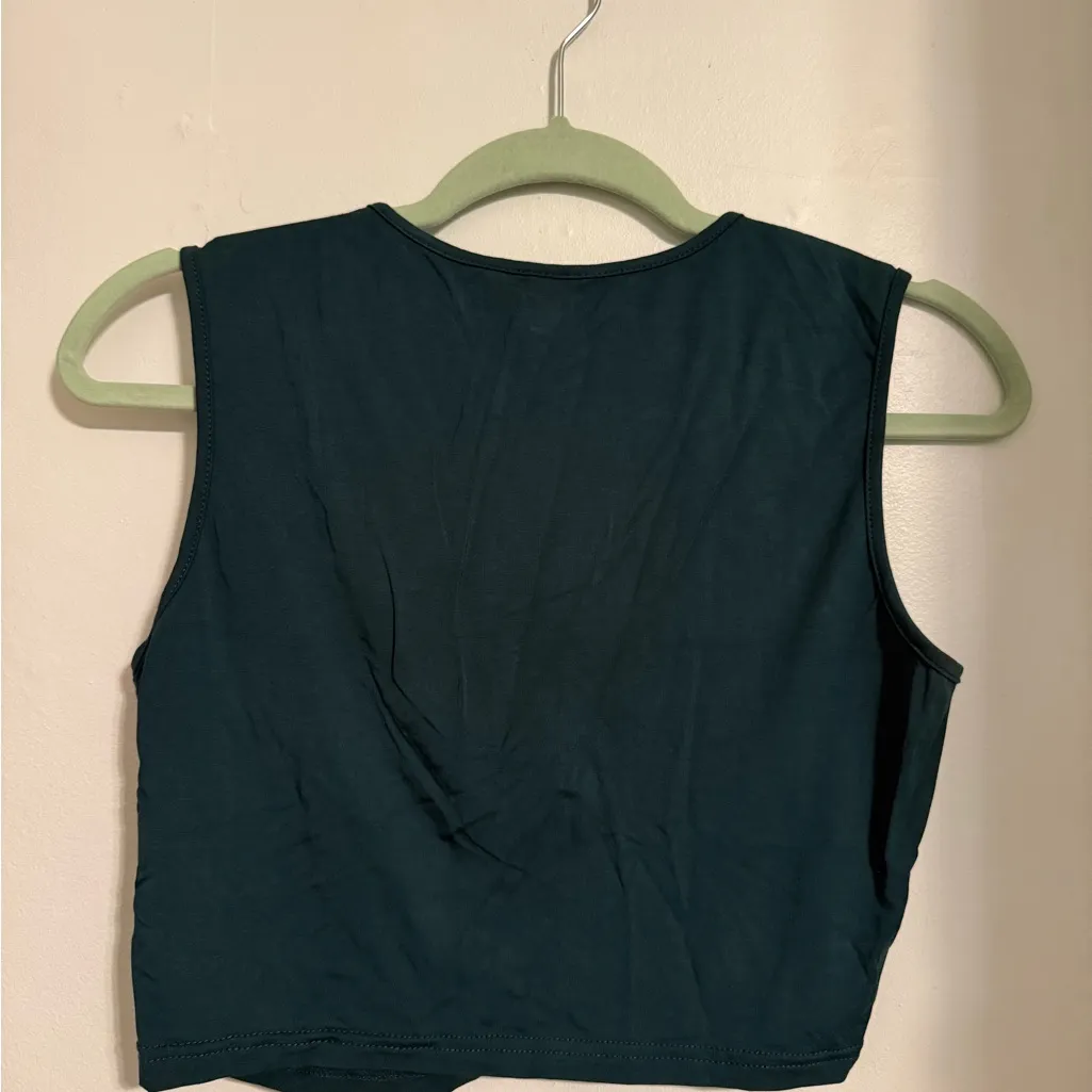 SHEIN Dark Teal Cutout Tank Top - Image 3