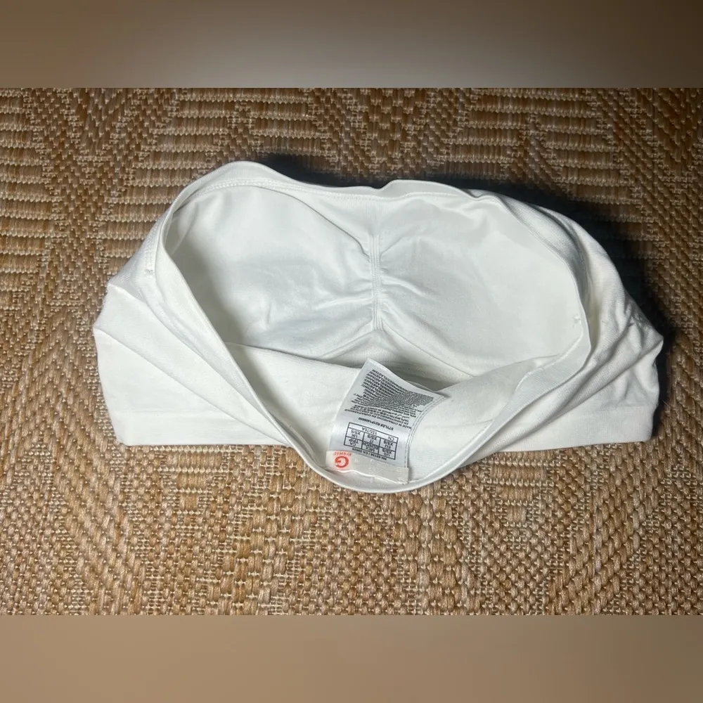 Guess Women's White Bandeau Bra/Top, Removable Padding, Size XS/S - Image 5