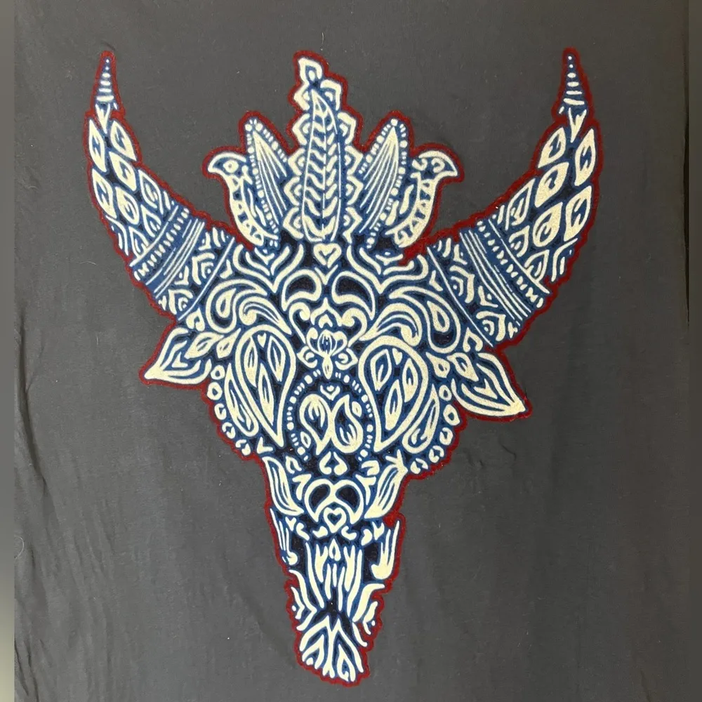 Bimba Y Lola Cow Skull Over Sized Cotton Tee - Image 4