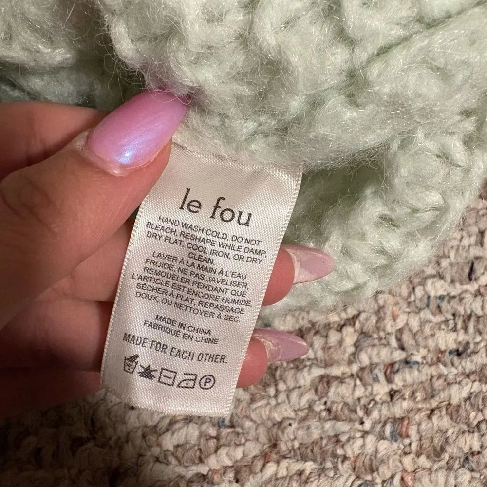 Aritzia Wilfred  Le Fou Shimmy Sweater Ginger Mint Alpaca Wool Blend- Size Small - Image 8