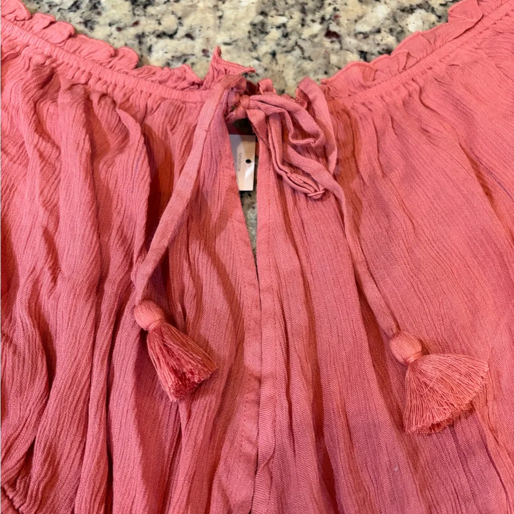 Topshop Coral Ruffle Romper - Image 6